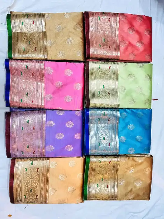 Soft and premium quality Silk with Almond Zari Saree
Full Saree with Blouse
Colour - 8
Set   uploaded by business on 10/1/2023