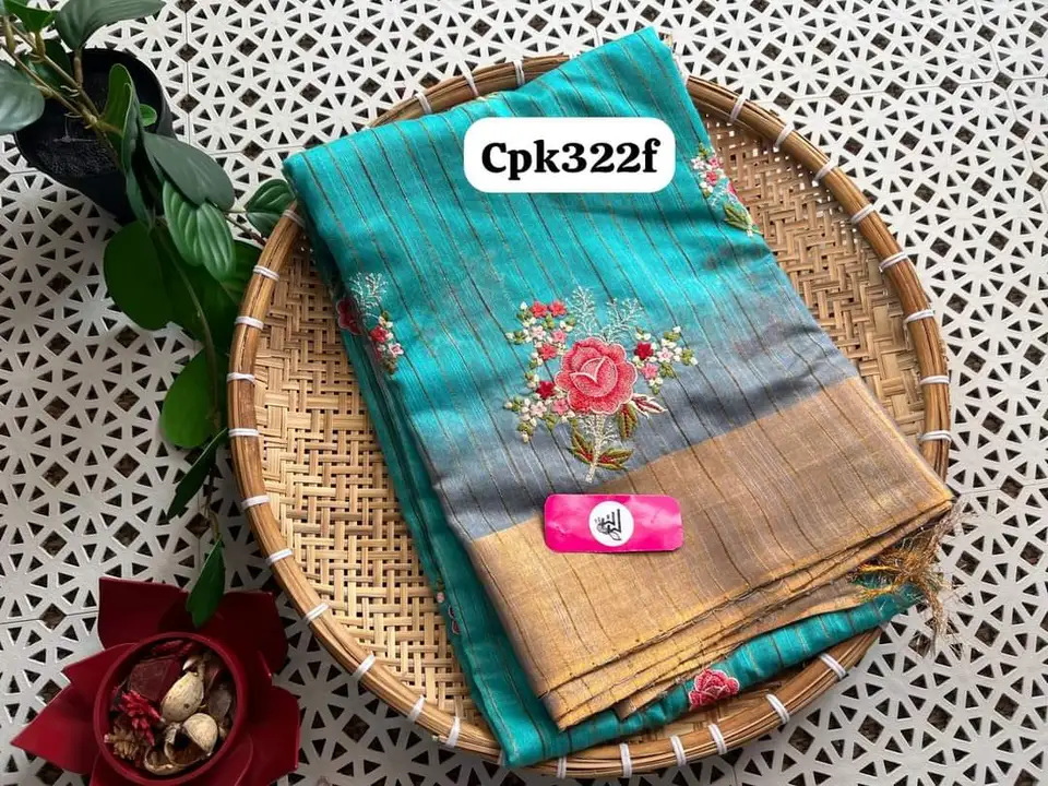 Embroidery work saree uploaded by WeaveMe India on 10/1/2023