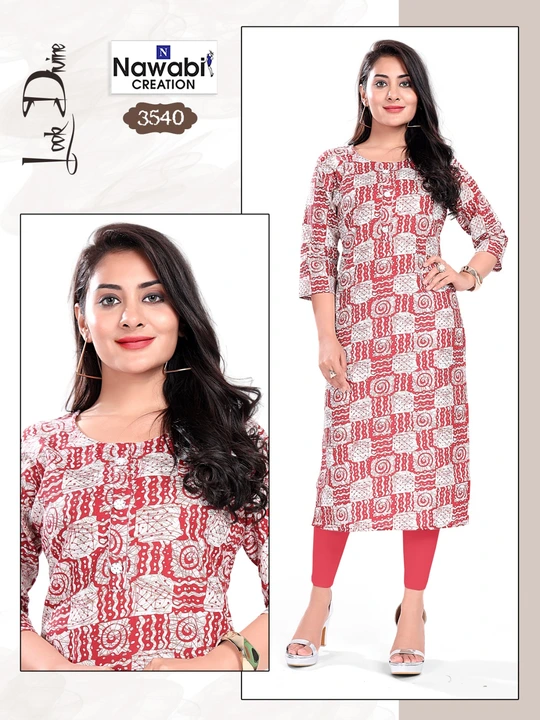 D.no:3540  ( Only Kurti )

Style: Straight Printed Kurti

Fabric: Rayon Two Tone

Size: M, L, XL, XX uploaded by business on 10/2/2023