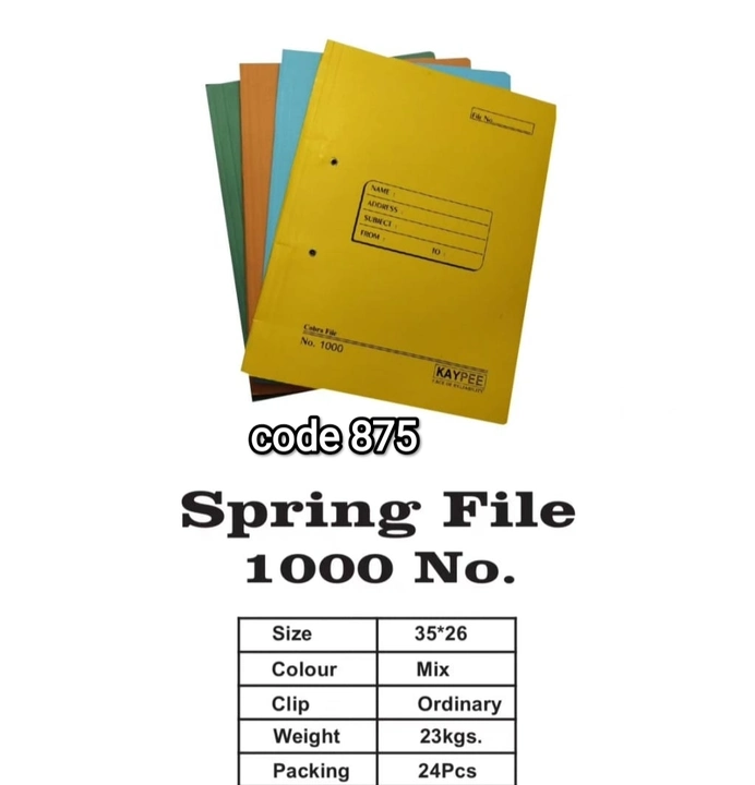 Spring File 1000 No. uploaded by PAL STATIONERY MART on 10/2/2023
