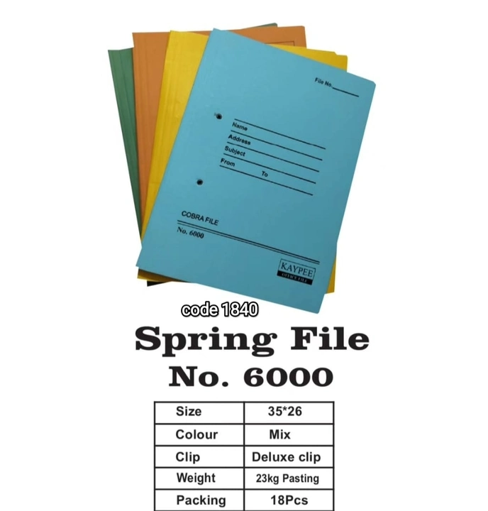 Spring File 6000 No. uploaded by PAL STATIONERY MART on 10/2/2023