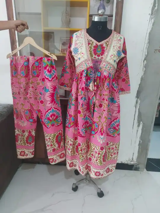 Cotton embroidered kurti with pent and dupatta  uploaded by PANIHARI COLLECTION CENTRE on 10/2/2023