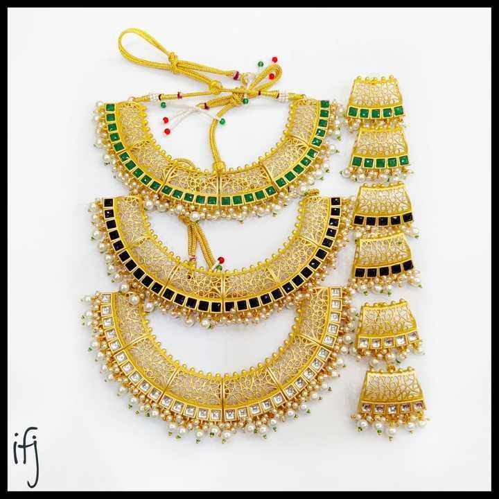 *NEW*

DESIGN - Indo Western Dabi Kundan / Color Stone Studded Filigree Necklace with Earrings Set

 uploaded by Subhashini Creations on 3/22/2021