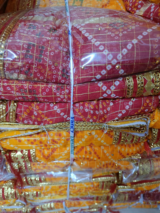 Chundri saree uploaded by Jai maa durga textile and Aaradhya manufacturer  on 10/2/2023