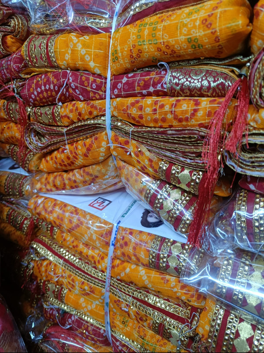 Chundri saree uploaded by Jai maa durga textile and Aaradhya manufacturer  on 10/2/2023