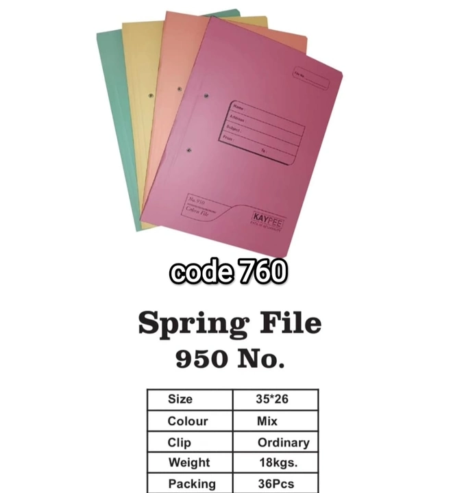 Spring File 950 no uploaded by PAL STATIONERY MART on 10/2/2023