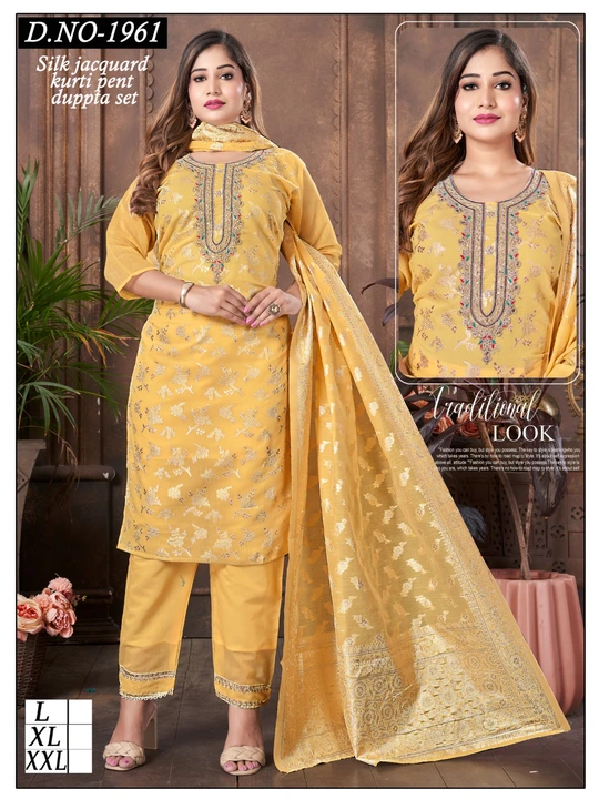 Banarsi fabric suit with full banarsi dupatta uploaded by Perfect collection on 10/2/2023