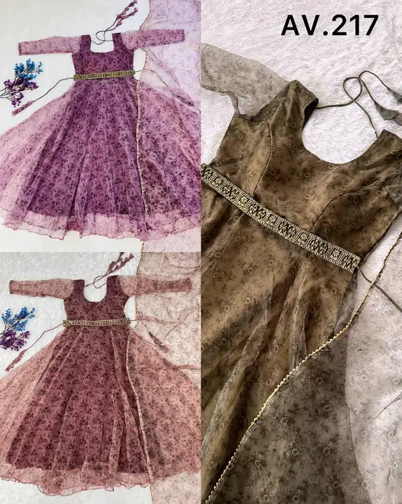 Hevy organza gown at dipawali special  uploaded by Sharma studio on 10/3/2023