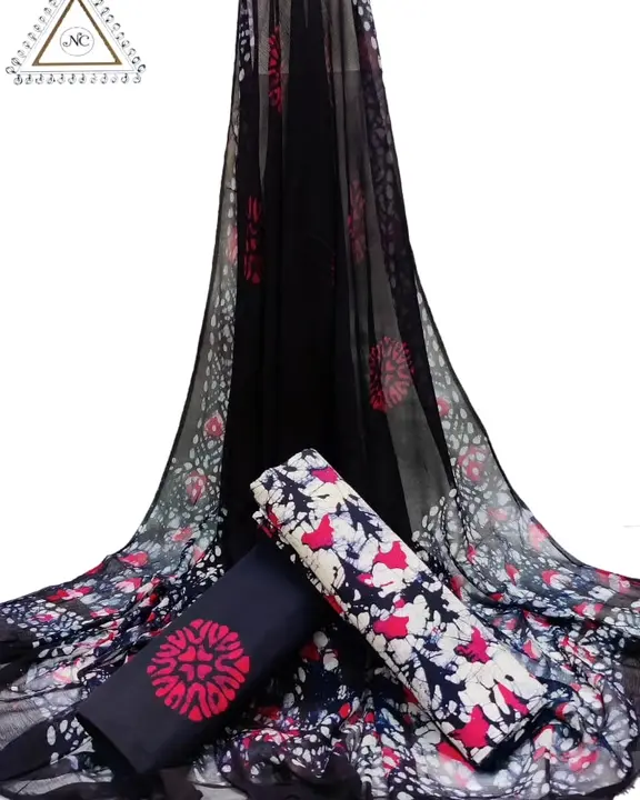 Cotton suit with chiffon dupatta  uploaded by business on 10/3/2023