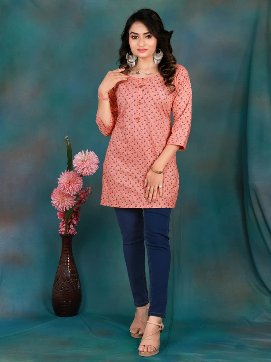 Pure Cotton Short Kurtis for Girls & Women uploaded by Gaytri Creation on 10/3/2023