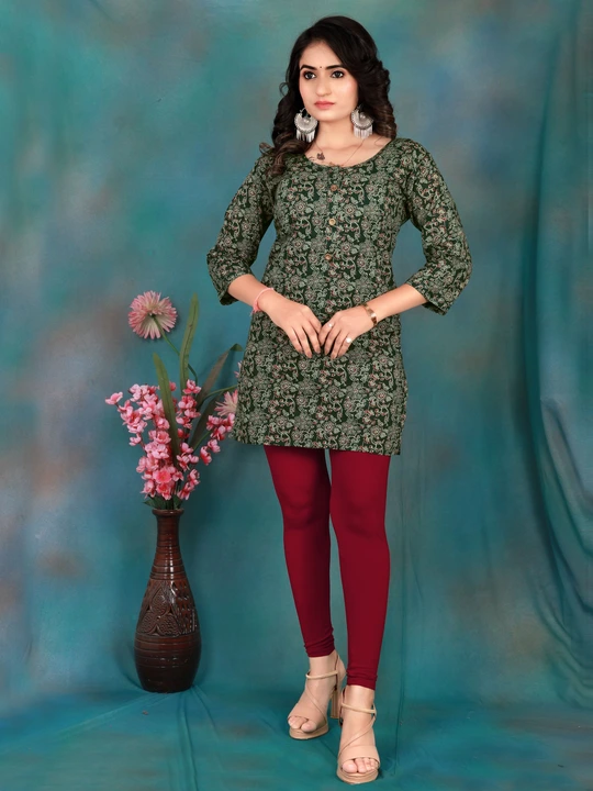 Pure Cotton Short Kurtis for Girls & Women uploaded by business on 10/3/2023