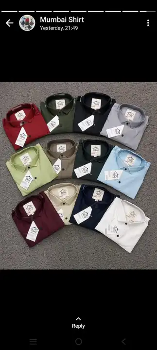 Satin plain shirt uploaded by business on 10/3/2023