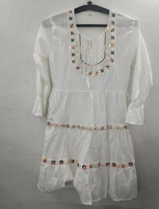 Women white embroidered dress  uploaded by Rd fashion on 10/3/2023