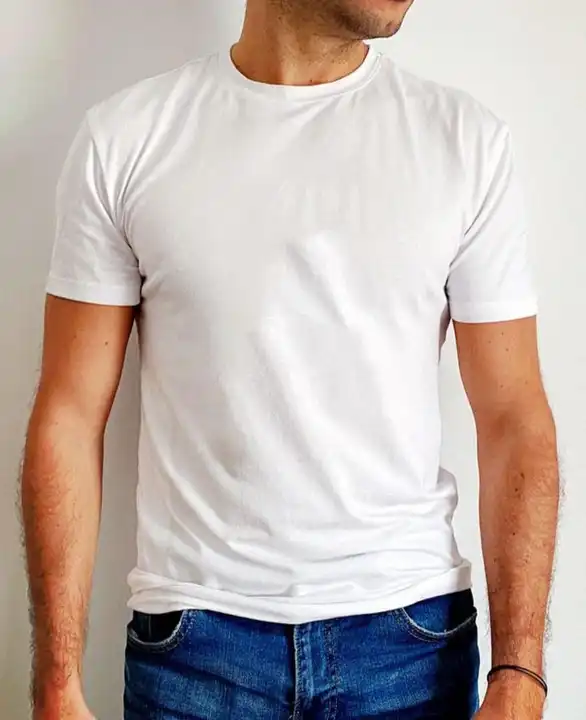 Poly cottonWhite tshirt for Men's uploaded by business on 10/3/2023