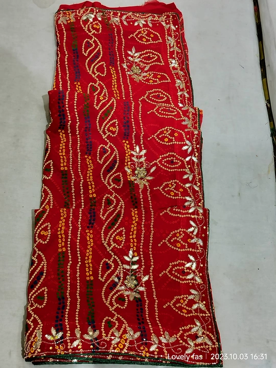 Beautiful handwork border bandhaj sarees  uploaded by business on 10/3/2023