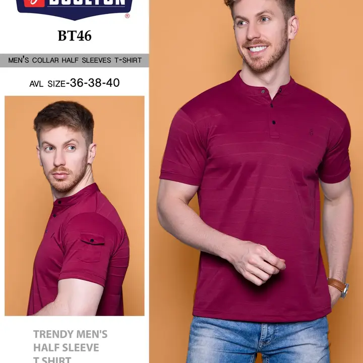 BT46
BOULTON 
STRIPES DRY FIT METTI 
MENS T SHIRT WITH side POCKETS 
190 GSM. 

36.38.40.    uploaded by New City Collection on 10/3/2023