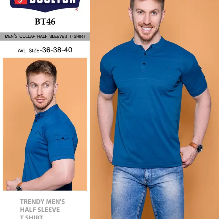 BT46
BOULTON 
STRIPES DRY FIT METTI 
MENS T SHIRT WITH side POCKETS 
190 GSM. 

36.38.40.   uploaded by New City Collection on 10/3/2023
