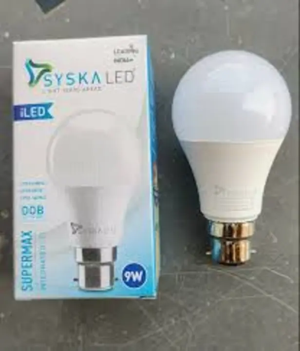 Post image Syska 9W LED Bulb Available Only 63/- Moq 10 Pcs