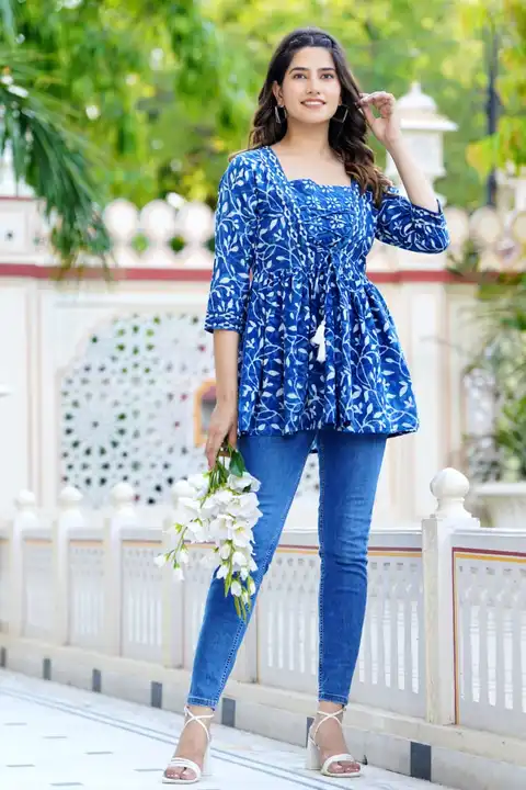 *Traditional Authentic Hand Block Printed Pure Organic Cotton Designer Top.*

 uploaded by business on 10/4/2023