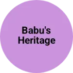 Business logo of Babu's Heritage