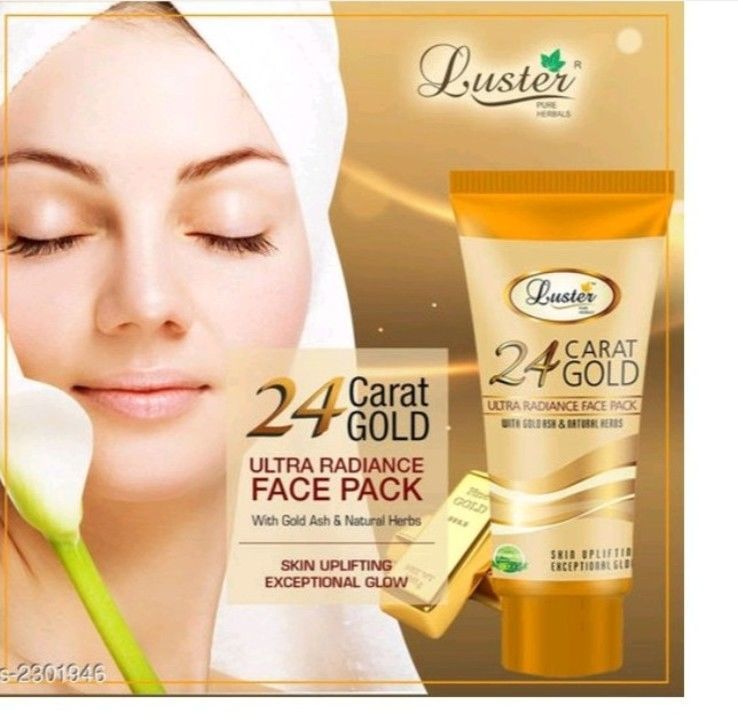 Skin care gold face pack glow uploaded by Aaliya cosmetic collection on 3/22/2021