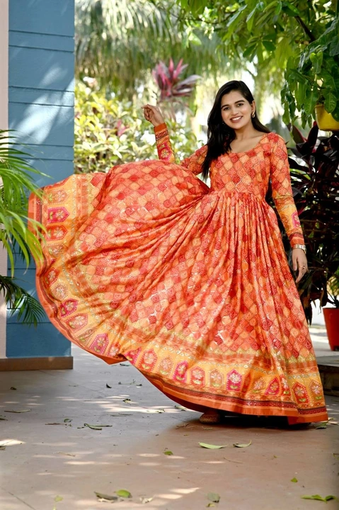 Gown uploaded by Sarees lehenga choli kurti  on 10/4/2023