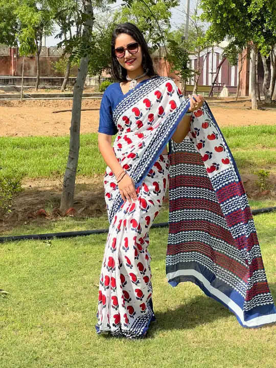 Cotton mulmul sarees  uploaded by The print house  on 10/4/2023