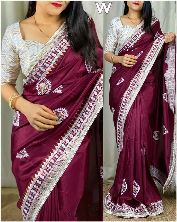 *Design - Beauty vol-2*  *Details*  *SAREE- Simran silk* *BLOUSE- Jacquard.*  *PATTERN-* *Saree-Thre uploaded by business on 10/4/2023