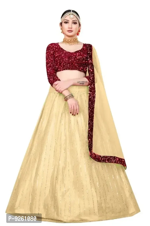 Attractive Net Sequins Work Semi Stitched Lehenga Choli For Women
 uploaded by R M online shop  on 10/4/2023
