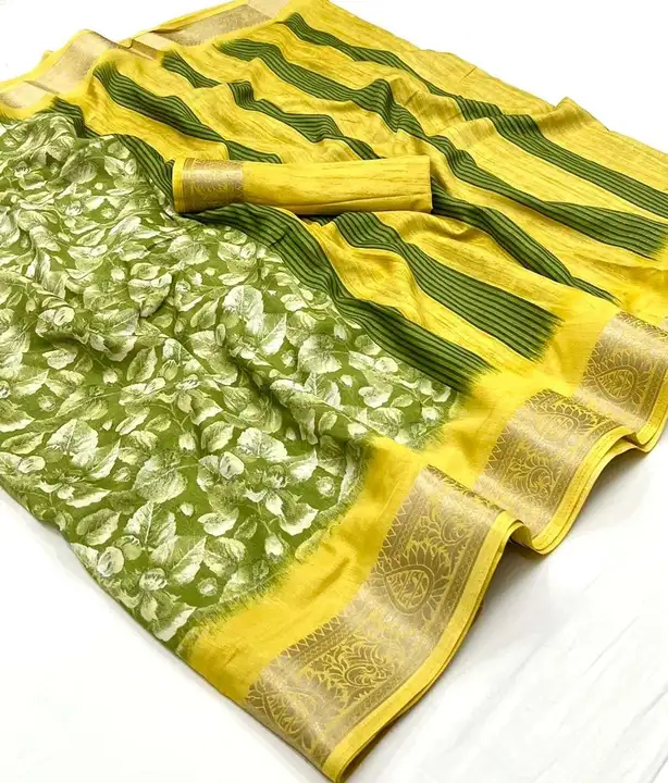 Festival special Dola silk with Jacquard Border Digital Printed saree collection at best rate  uploaded by Ratna Boutique on 10/4/2023