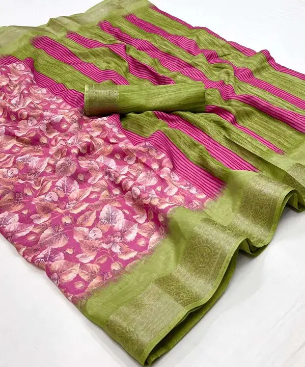 Festival special Dola silk with Jacquard Border Digital Printed saree collection at best rate  uploaded by business on 10/4/2023