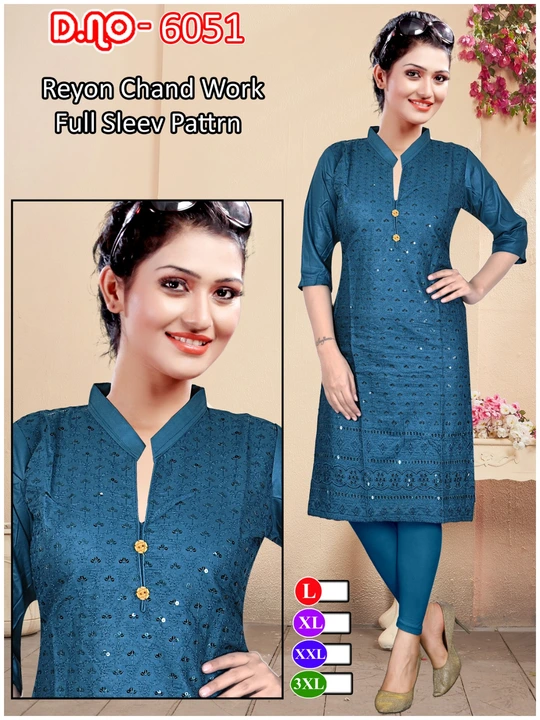 Sequence work Kurti uploaded by RJ Creation on 10/4/2023
