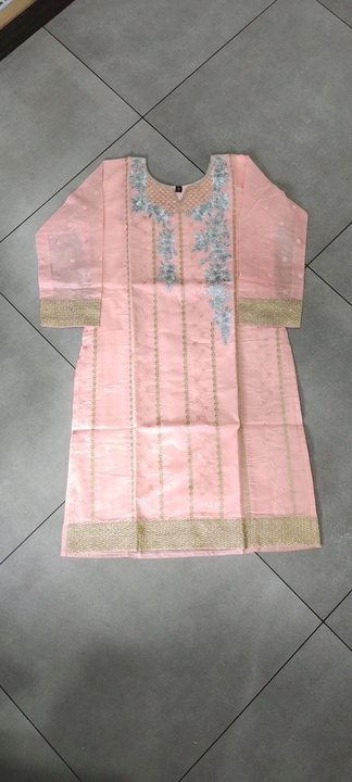 Chanderi Lining Embroidered kurti  uploaded by V B Sons on 10/4/2023