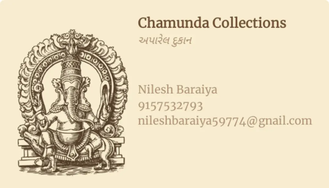Visiting card store images of Chamunda collection 