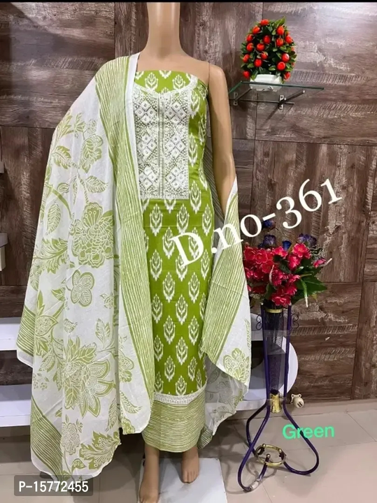Stylish Fancy Cotton Unstitched Dress uploaded by R M online shop  on 10/4/2023