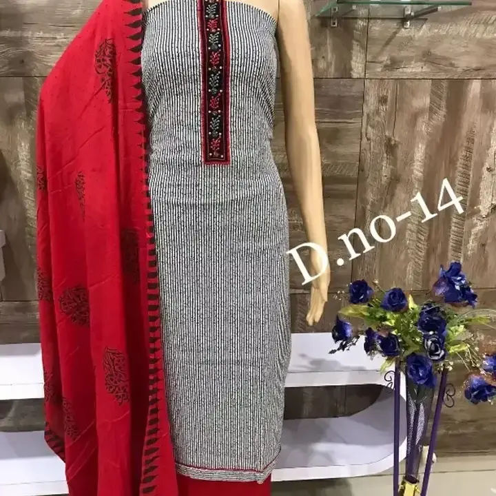 Stylish Fancy Cotton Unstitched Dress uploaded by business on 10/4/2023
