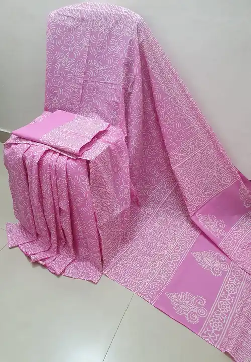 Cotton hand block saree  uploaded by Indiana Creations  on 10/4/2023