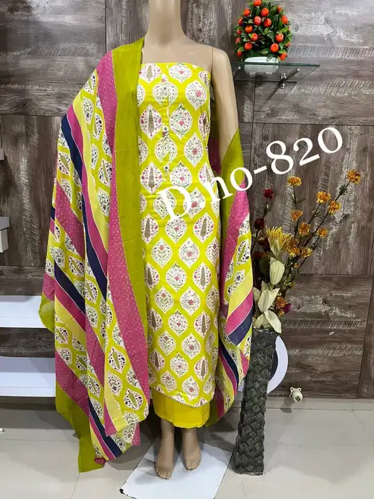Pure cotton suit with cotton dupatta uploaded by A/N Collection  on 10/4/2023