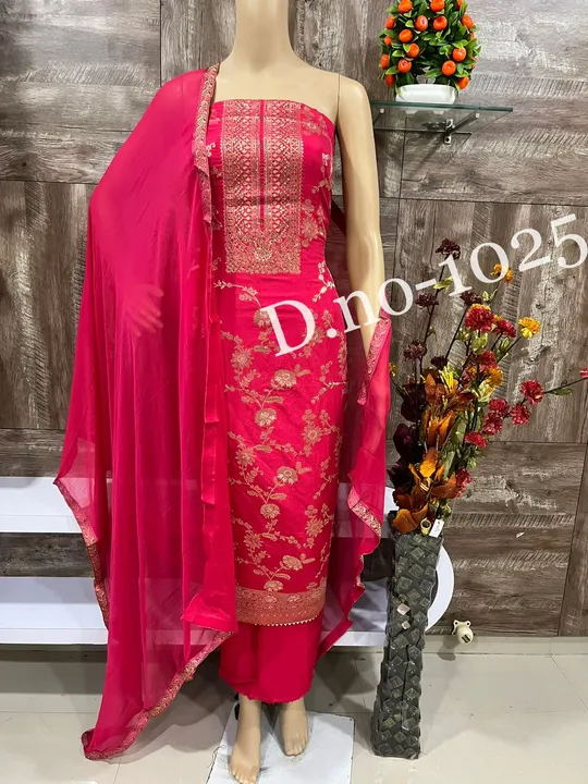 Pure banarsi beautiful design neck and daman uploaded by A/N Collection  on 10/4/2023