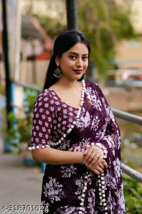 Semi weightless georgette saree  uploaded by business on 10/4/2023