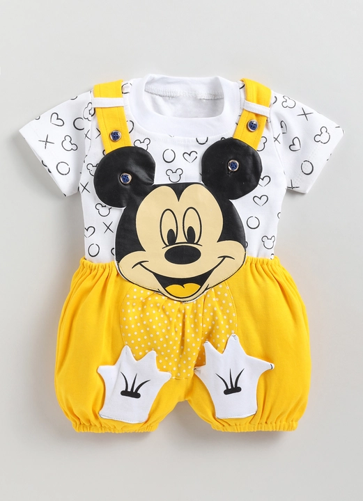 Yellow Mickey mouse top bottom sets 16/18 uploaded by Thanisha Enterprise (Mommy Club) on 10/4/2023