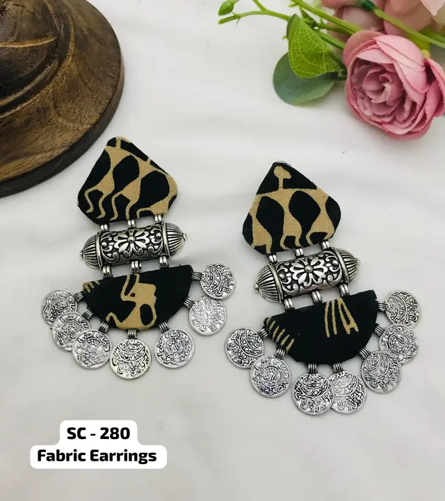 Fabric earrings  uploaded by Shreevari fashion on 10/5/2023
