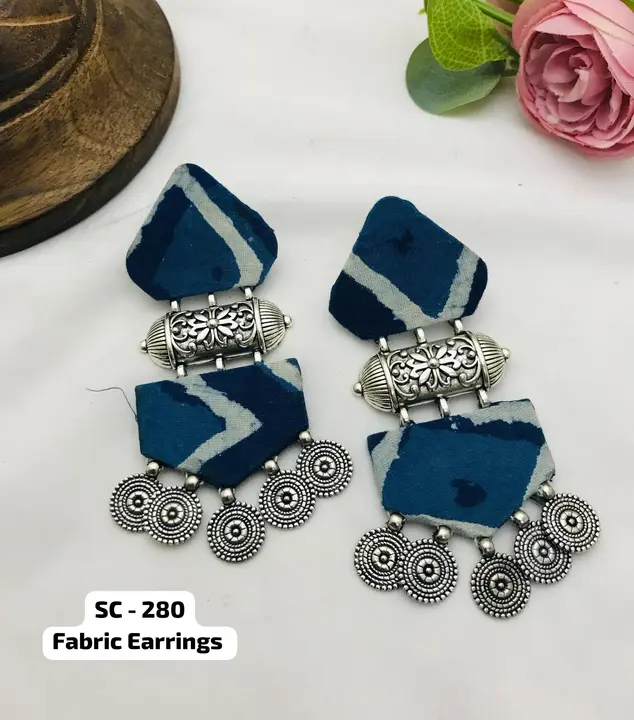 Fabric earrings  uploaded by Shreevari fashion on 10/5/2023