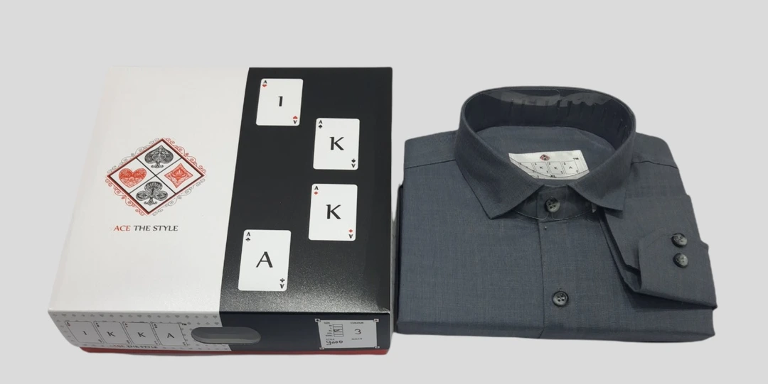 ♦️♣️1KKA♥️♠️ EXCLUSIVE COTTON MIX SOLID BOX PACKING SHIRTS FOR MEN uploaded by Kushal Jeans, Indore on 10/5/2023