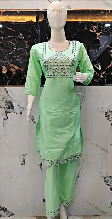 Two Tone Kurta  Pent Set 
With Embroidery Work  uploaded by business on 10/5/2023