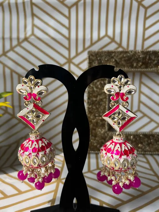 Meenakari jhumka  uploaded by business on 10/6/2023