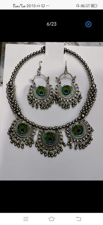 Oxidised Necklace set  uploaded by Jewellery on 10/6/2023