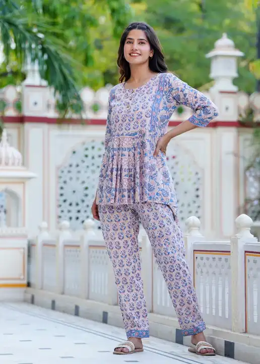 *Traditional Authentic Hand Block Printed Pure Organic Cotton Designer Night Suit Set.*

 uploaded by Bagru print shuit, saree, dresses manufacturers on 10/6/2023