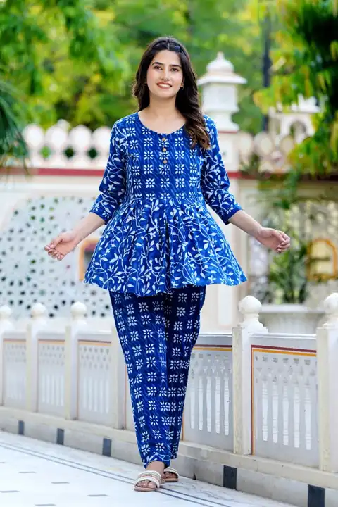 *Traditional Authentic Hand Block Printed Pure Organic Cotton Designer Night Suit Set.*

 uploaded by business on 10/6/2023