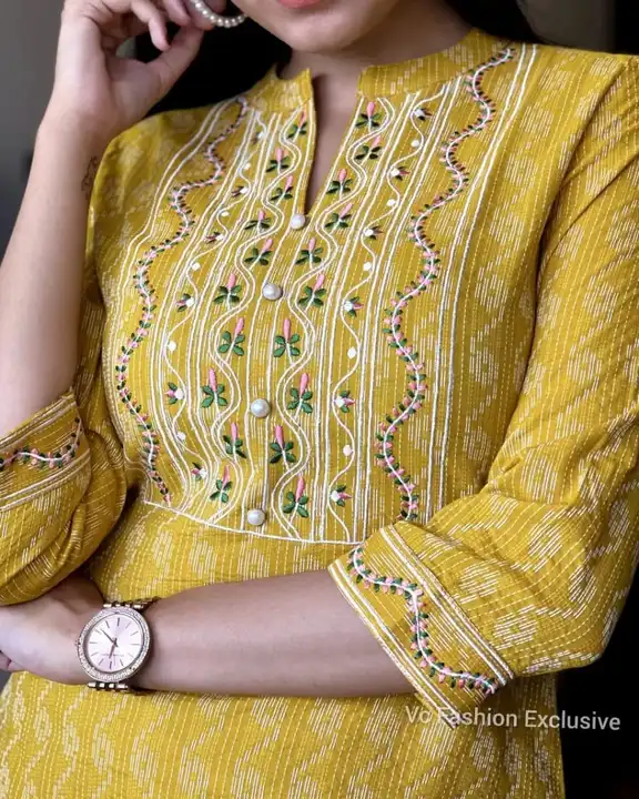Embroidered kurti with pent  uploaded by PANIHARI COLLECTION CENTRE on 10/6/2023